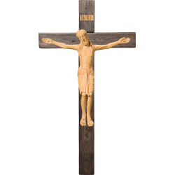 Cristo Románico en cruz Madera vieja